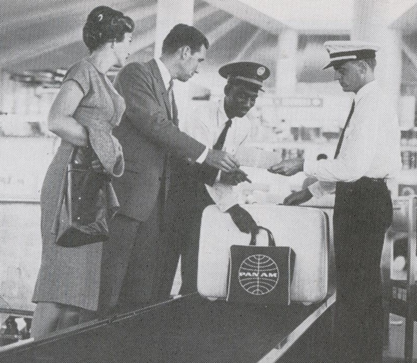 1959 Check-in at Pan Am's then state of the art WorldPort at New York JFK Airport.